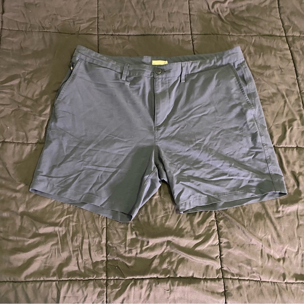 Tasc Performance Mens Golf Shorts Blue 38 Bamboo Stretch Casual TM630
